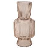 ΔΙΑΦΑΝΟ ΓΥΑΛΙΝΟ ΒΑΖΟ ΜΕ ΡΙΓΕΣ Φ15Χ30ΕΚ