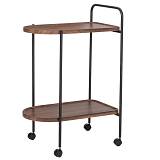 ΤΡΑΠΕΖΑΚΙ ΤΡΟΛΕΙ ΚΑΦΕ ΔΙΩΡΟΦΟ MDF ΜΕ ΜΑΥΡΟ ΜΕΤΑΛΛΙΚΟ ΣΚΕΛΕΤΟ 60Χ40Χ83ΕΚ