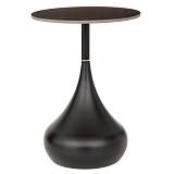 ΤΡΑΠΕΖΑΚΙ ΜΑΥΡΟ ΜΕΤΑΛΛΙΚΟ ΣΤΡΟΓΓΥΛΟ Φ40Χ52ΕΚ ΜΕ ΜΑΥΡΗ ΚΕΡΑΜΙΚΗ ΕΠΙΦΑΝΕΙΑ