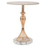 ΤΡΑΠΕΖΑΚΙ ΧΡΥΣΟ ΜΕΤΑΛΛΙΚΟ Φ39Χ50ΕΚ ΜΕ ΜΑΡΜΑΡΙΝΗ ΒΑΣΗ AND ΚΕΡΑΜΙΚΗ ΕΠΙΦΑΝΕΙΑ