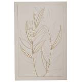 ΚΡΕΜ ΑΝΑΓΛΥΦΟΣ ΠΙΝΑΚΑΣ LEAVES 80Χ120ΕΚ