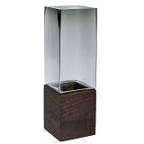 ΓΚΡΙ ΓΥΑΛΙΝΟ ΒΑΖΟ ΣΕ ΞΥΛΙΝΗ ΒΑΣΗ 10Χ30ΕΚ