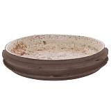 ΛΕΥΚΗ ΠΑΛΑΙΩΜΕΝΗ ΚΕΡΑΜΙΚΗ ΠΙΑΤΕΛΑ ΜΕ ΜΑΥΡΗ ΒΑΣΗ 37Χ37Χ5ΕΚ