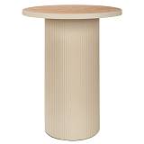 ΚΡΕΜ ΣΤΡΟΓΓΥΛΟ ΜΕΤΑΛΛΙΚΟ ΤΡΑΠΕΖΑΚΙ ΣΑΛΟΝΙΟΥ ΜΕ ΞΥΛΙΝΗ ΕΠΙΦΑΝΕΙΑ 46Χ46Χ56ΕΚ