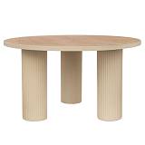 ΚΡΕΜ ΣΤΡΟΓΓΥΛΟ ΜΕΤΑΛΛΙΚΟ ΤΡΑΠΕΖΑΚΙ ΣΑΛΟΝΙΟΥ ΜΕ ΞΥΛΙΝΗ ΕΠΙΦΑΝΕΙΑ 74Χ74Χ41ΕΚ