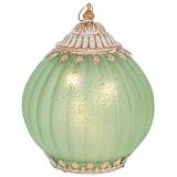 ΠΡΑΣΙΝΟ ΓΥΑΛΙΝΟ ΣΤΡΟΓΓΥΛΟ ΦΑΝΑΡΑΚΙ ΜΕ LED ΦΩΣ AND ΜΕΤΑΛΛΙΚΟ ΚΑΠΑΚΙ 15Χ15Χ19ΕΚ AAA1.5V