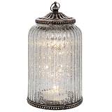 ΑΣΗΜΙ ΓΥΑΛΙΝΟ ΦΑΝΑΡΑΚΙ ΜΕ LED ΦΩΣ AND ΜΕΤΑΛΛΙΚΟ ΚΑΠΑΚΙ 11,5Χ11,5Χ20ΕΚ (ΑΑΑ 1.5V)