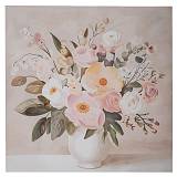 ΠΙΝΑΚΑΣ ΒΑΖΟ ΜΕ ΛΟΥΛΟΥΔΙΑ  ΣΕ ΤΥΠΩΜΕΝΟ ΚΑΜΒΑ 80Χ80ΕΚ