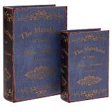 ΣΕΤ 2 ΜΠΛΕ  ΚΑΦΕ ΞΥΛΙΝΟ ΚΟΥΤΙ ΣΕ ΣΧΗΜΑ ΒΙΒΛΙΟΥ 19Χ7Χ27ΕΚ 14Χ6Χ20ΕΚ