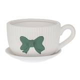 ΚΕΡΑΜΙΚΟ ΚΑΣΠΩ ΦΛΥΤΖΑΝΙ ΜΕ ΠΡΑΣΙΝΟ ΦΙΟΓΚΟ 24X19,5Χ14ΕΚ