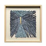 AZURE WORLD ΠΙΝΑΚΑΣ ΔΙΑΚΟΣΜΗΣΗΣ 80x80x4cm ΧΑΡΤΙ ΜΠΕΖ ΜΠΛΕ ΓΥΑΛΙ ΦΥΣΙΚΟ