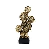 ONIOPORA ΔΙΑΚΟΣΜΗΤΙΚΟ ΚΑΚΤΟΣ 17x10x31cm POLYRESIN ΧΡΥΣΟ ΜΑΥΡΟ