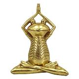 YOGA FROGIE ΔΙΑΚΟΣΜΗΤΙΚΟ ΒΑΤΡΑΧΟΣ 16x11x21cm POLYRESIN ΧΡΥΣΟ