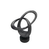 CYKEL ΔΙΑΚΟΣΜΗΤΙΚΟ TOTEM 29x12x35cm POLYRESIN ΑΣΗΜΙ ΑΝΤΙΚΕ ΜΑΥΡΟ