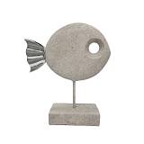 CERNIA ΔΙΑΚΟΣΜΗΤΙΚΟ ΨΑΡΙ 27.8x9.8x33.6cm POLYRESIN ΜΠΕΖ ΚΑΦΕ