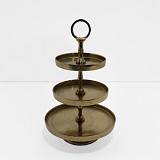 SERVIR ΟΡΝΤΕΒΙΕΡΑ 3 ΕΠΙΠΕΔΑ 22x22x36cm ΑΛΟΥΜΙΝΙΟ ΧΡΥΣΟ