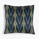 MINTONI ΔΙΑΚΟΣΜΗΤΙΚΟ ΜΑΞΙΛΑΡΙ 45x45cm ΒΕΛΟΥΔΟ ΜΑΥΡΟ ΧΡΥΣΟ