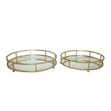 FLARE ΔΙΣΚΟΣ 41x41x7cm ΜΕΤΑΛΛΟ ΧΡΥΣΟ ΚΑΘΡΕΠΤΗΣ