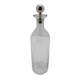 SHIRAN ΜΠΟΥΚΑΛΑ 10x10x37cm ΓΥΑΛΙ ΔΙΑΦΑΝΟ SILVER ΑΛΟΥΜΙΝΙΟ