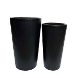 ONYX ΓΛΑΣΤΡΑ ΣΕΤ 2ΤΜΧ 32x32x53cm ΚΕΡΑΜΙΚΟ ΜΑΥΡΟ