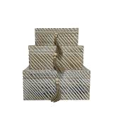 SENGO ΚΟΥΤΙ ΑΠΟΘΗΚΕΥΣΗΣ ΣΕΤ 3ΤΜΧ 38x25x17cm ΞΥΛΟ ΦΥΣΙΚΟ ΛΕΥΚΟ