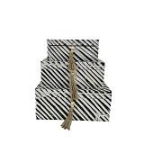 RONAN ΚΟΥΤΙ ΑΠΟΘΗΚΕΥΣΗΣ ΣΕΤ 3ΤΜΧ 38x25x17cm ΞΥΛΟ ΜΑΥΡΟ ΑΣΠΡΟ