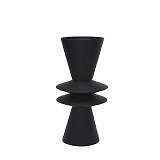 ZIK ΔΙΑΚΟΣΜΗΤΙΚΟ ΚΗΡΟΠΗΓΙΟ 19.5x19.5x66.5cm ΜΕΤΑΛΛΟ ΜΑΥΡΟ