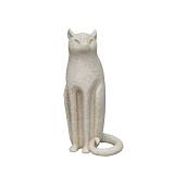 LUNA ΔΙΑΚΟΣΜΗΤΙΚΟ ΓΑΤΑ 13x11x26.3cm POLYRESIN OFF WHITE