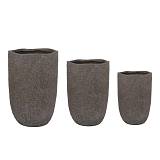 SOLIN ΚΑΣΠΩ SET 3ΤΜΧ 44x44x66.5cm MgO ΓΚΡΙ ΣΚΟΥΡΟ