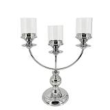 ΜΕΤΑΛΛΙΚΟ ΚΗΡΟΠΗΓΙΟ ΑΣΗΜΙ ΚΛΑΣΙΚΟ ΜΕ ΓΥΑΛΙ Χ3 - 37x15x46cm 1/ΚΙΒ