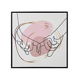 ΠΙΝΑΚΑΣ ΚΑΜΒΑΣ ΜΕ ΚΟΡΝΙΖΑ 2 ΧΕΡΙΑ ΜΕ ΔΑΧΤΥΛΑ ΕΝΩΜΕΝΑ - 60x60cm 8/ΚΙΒ