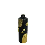 ΚΕΡΑΜΙΚΟ ΒΑΖΟ ΜΑΥΡΟ ΨΗΛΟ ME ΧΡΥΣA ΠΡΟΣΘΕΤΑ ΚΟΜΜΑΤΙΑ ΜΙΚΡΟ - 30cm 1/12ΚΙΒ