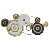 ΜΕΤΑΛΛΙΚΟ ΤΟΙΧΟΥ ΧΡΥΣΟ/ΜΑΥΡΟ/ΛΕΥΚΟ ΛΟΥΛΟΥΔΙΑ ΑΦΗΡΗΜΕΝΟ - 127.6x62.9x6.4cm 4/KIB