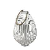 ΦΑΝΑΡΙ ΨΑΘΑΣ ΜΠΑΜΠΟΥ ΛΕΥΚΟ "ΑΥΓΟ" ΜΕ ΧΕΡΟΥΛΙ ΣΧΟΙΝΙ & ΓΥΑΛΙ ΚΕΡΙΟΥ - Φ33x49cm 6/KIB