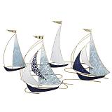 ΜΕΤΑΛΛΙΚΟ ΔΙΑΚΟΣΜΗΤΙΚΟ ΤΟΙΧΟΥ 4 ΚΑΡΑΒΙΑ - 83.8x54.6x5.1cm 4/ΚΙΒ