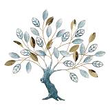 ΜΕΤΑΛΛΙΚΟ ΔΙΑΚΟΣΜΗΤΙΚΟ ΤΟΙΧΟΥ ΔΕΝΤΡΟ ΜΕ ΦΥΛΛΑ - 75.6x68.6x3.2cm 4/ΚΙΒ