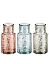 Βάζο γυαλ.ανακυκλ. 3χρώματα Φ15 Η28cm