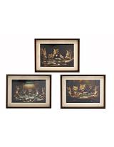 Κάδρο "CATS POKER" 3σχέδια 30x40 cm