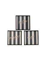 Κάδρο τοίχου ριγέ μαυρόασπρο 40Χ40