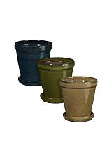 Κασπώ κεραμικό με πιάτο 3χρώματα Φ16Η17cm