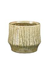 Κασπώ κεραμικό μπεζ/πράσινα νερά Φ15,5Η13cm