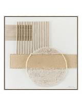 Πίνακας  χειρ.ζωγραφ.με ξυλινο πλαίσιο ,γεωμετρικά σχ. 80x80 cm