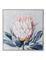 Πίνακας  χειρ.ζωγραφ.με ξυλινο πλαίσιο,"Flower" 80x80cm