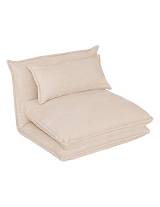 Πολυθρόνα πουφ αναδιπλούμενο εκρού 85x74x59 cm