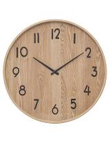 Ρολόι τοίχου ξύλινο φυσικό Φ55cm