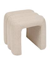 Σκαμπώ μπεζ ύφασμα 43x42x44cm