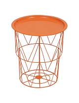 Τραπεζάκι βοηθητικό πορτοκαλί μεταλ.ανοιγόμ.Φ37Η40cm