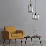 PENDANT LAMP 1XE27 GLASS SMOKED GREY