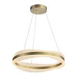 PENDANT LED LIGHT 58W 3000K TRIAC BRUSHED GOLD METAL - CRYSTAL