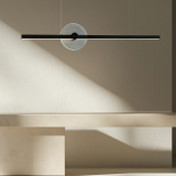 PENDANT LED LIGHT 20W 3000K TRIAC BLACK - SMOKED GLASS